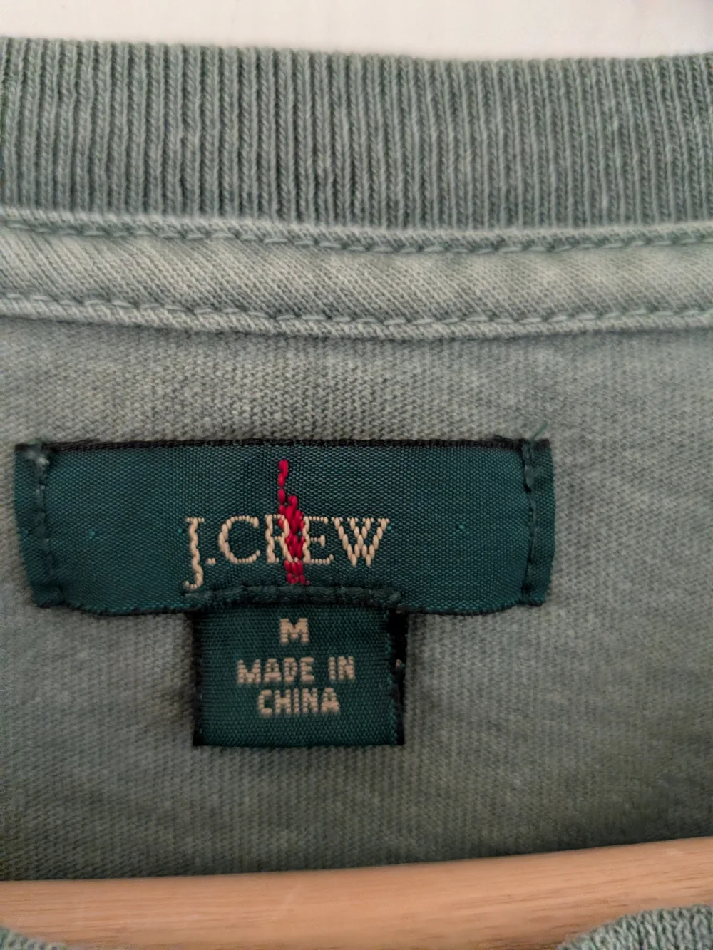 J. Crew Mens Green Heavyweight Basic Short Sleeve T Shirt 100% Cotton Size M